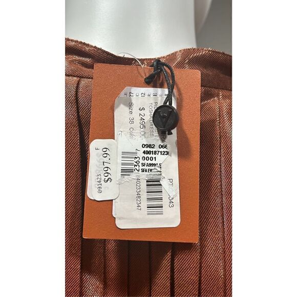 Altuzarra Tosha Pleated Metallic Minidress Size 6(38) - Picture 9 of 10